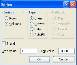 Fill Linear Series